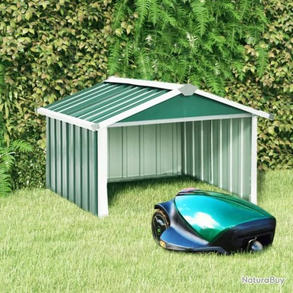 Abri tondeuse robot de jardin 92x97x63 cm Acier galvanis Vert 150907