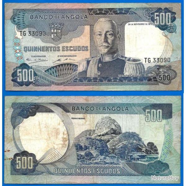 Angola 500 Escudos 1972 Carmona Afrique Billet Escudo