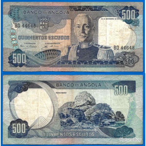 Angola 500 Escudos 1972 Carmona Afrique Billet Escudo