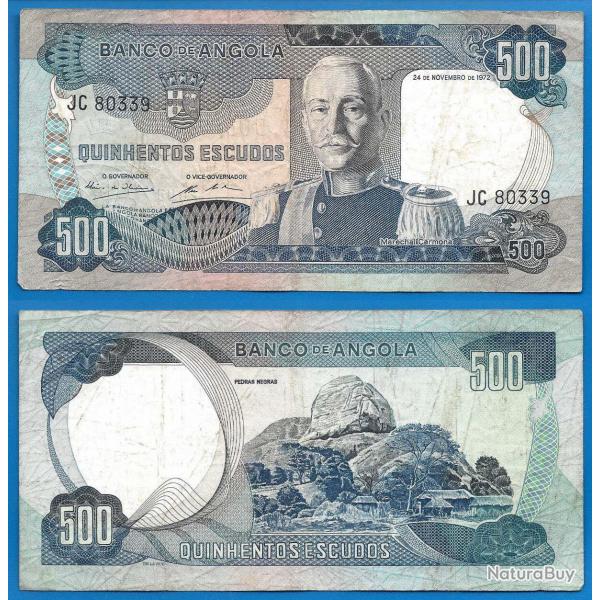Angola 500 Escudos 1972 Carmona Afrique Billet Escudo