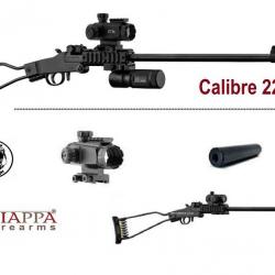 Pack Carabine Chiappa Little Badger pliante Cal  22 LR mono-coup