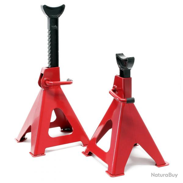 Lot de 2 chandelles de levage 6 tonnes chacune crmaillre cric pour voiture 16_0001736