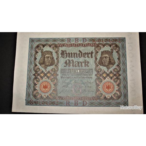 ALLEMAGNE 100 Mark 1920 TBE   reichsbanknote