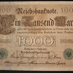 1000 Marks 1910 TBE ALLEMAGNE   reichsbanknote