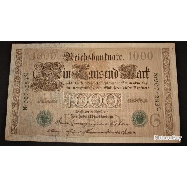 1000 Marks 1910 TBE ALLEMAGNE   reichsbanknote