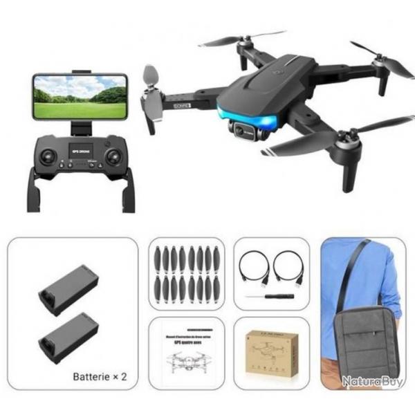 Drone 6K GPS double camra + Stabilisateur image - Autonomie 26 mn - Livraison gratuite et rapide