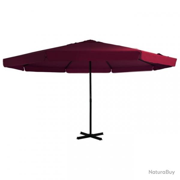 Parasol avec mt en aluminium 500 cm Bordeaux 44476