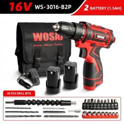 Perceuse Visseuse Sans Fil Pro 12/16/20V Li-ion, Modele: 16V WS-3016-B2P