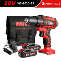 Perceuse Visseuse Sans Fil Pro 12/16/20V Li-ion, Modele: 20V WS-3020-B2