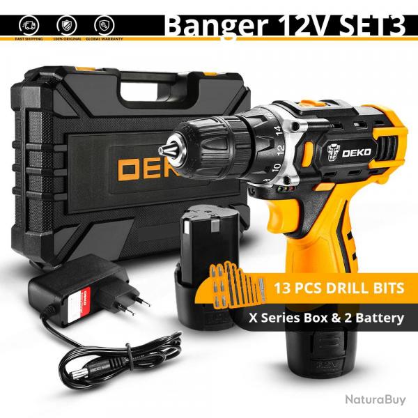 Perceuse Visseuse Sans Fil Pro 12/16/20V Li-ion, Modele: Banger 12V Set3