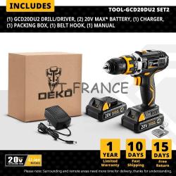 Perceuse Visseuse Sans Fil Pro 20V, Modele: GCD20DU2 SET2