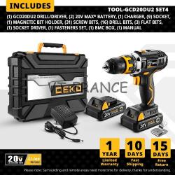 Perceuse Visseuse Sans Fil Pro 20V, Modele: GCD20DU2 SET3