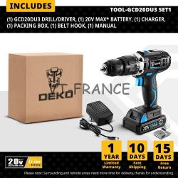 Perceuse Visseuse Sans Fil Pro 20V, Modele: GCD20DU3 SET1