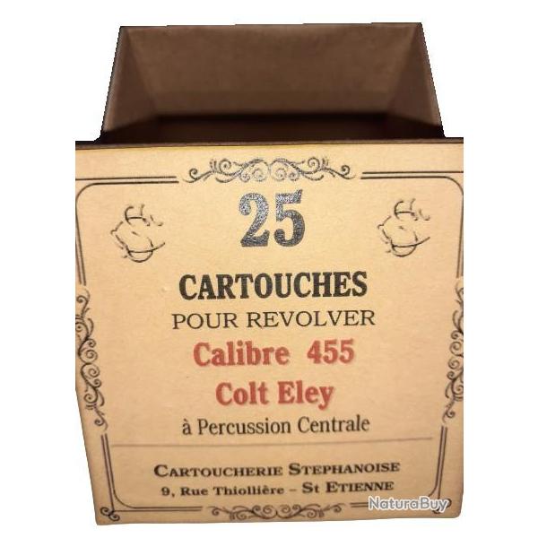 455 Colt Eley: Reproduction boite cartouches (vide) CARTOUCHERIE STEPHANOISE 8807879