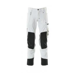 Pantalon stretch avec poches genouillères MASCOT Advanced 17179-311 Blanc 82 cm (Standard) 36 (C42)