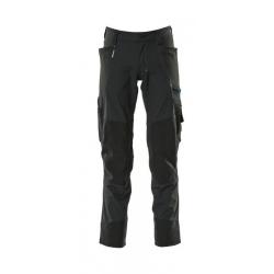 Pantalon stretch avec poches genouillères MASCOT Advanced 17179-311 Noir 82 cm (Standard) 36 (C42)