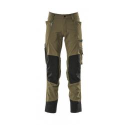 Pantalon stretch avec poches genouillères MASCOT Advanced 17179-311 82 cm (Standard) 36 (C42) Vert f