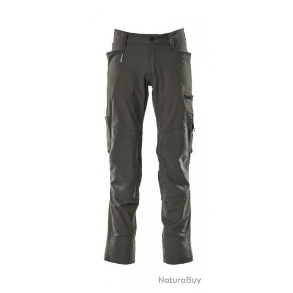 Pantalon stretch avec poches genouillres MASCOT Advanced 17179-311 Anthracite fonc 82 cm (Standard