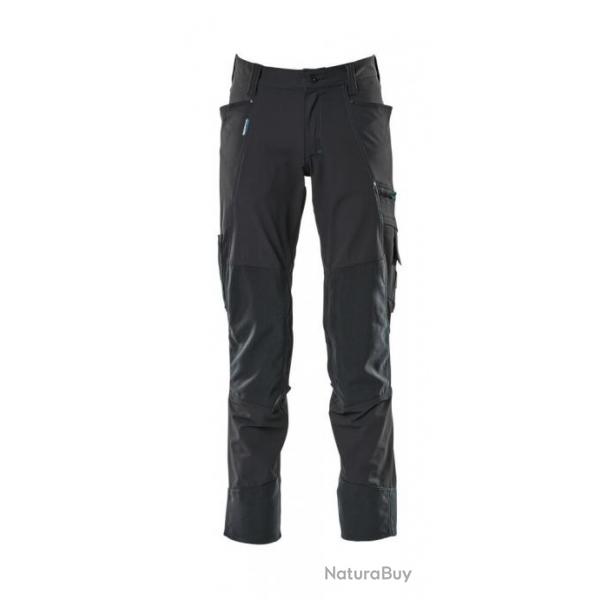 Pantalon stretch avec poches genouillres MASCOT Advanced 17179-311 82 cm (Standard) Bleu marine fon