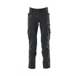 Pantalon stretch avec poches genouillères MASCOT Advanced 17179-311 82 cm (Standard) Bleu marine fon
