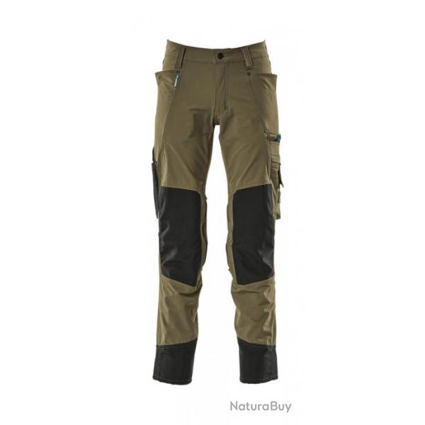 Pantalon stretch avec poches genouillres MASCOT Advanced 17179-311 82 cm (Standard) 52 (C58) Vert f