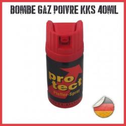 Bombe lacrymogène  KKS PROTECT 40ML, CONE (01440-CR)