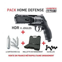 Pack Revolver Umarex T4E HDR 50 Calibre 50 CO2+50 Balles Caoutchouc+5 Cartouches CO2+ Mallette