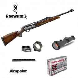 Pack Carabine semi-automatique Browning Bar Zenith SF Big Game HC+ H34 Montage bas