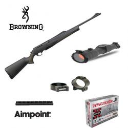 Pack CARABINE BROWNING BAR MK3 COMPO HC BLACK BROWN FILETÉ + AIMPOINT H34 H34 L(version longue)