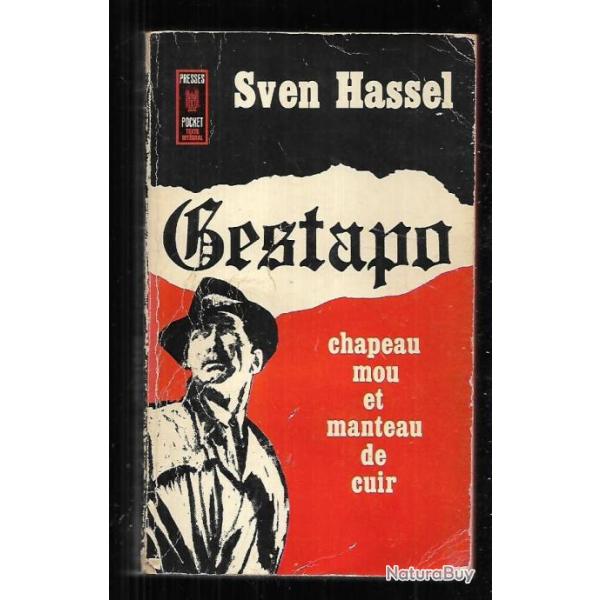 gestapo chapeau mou et manteau de cuir  Sven Hassel. Presses Pocket 488