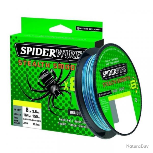 Tresse SpiderWire Stealth Smooth 8 - Bleu - 0.29mm / 26.4kg / 150m