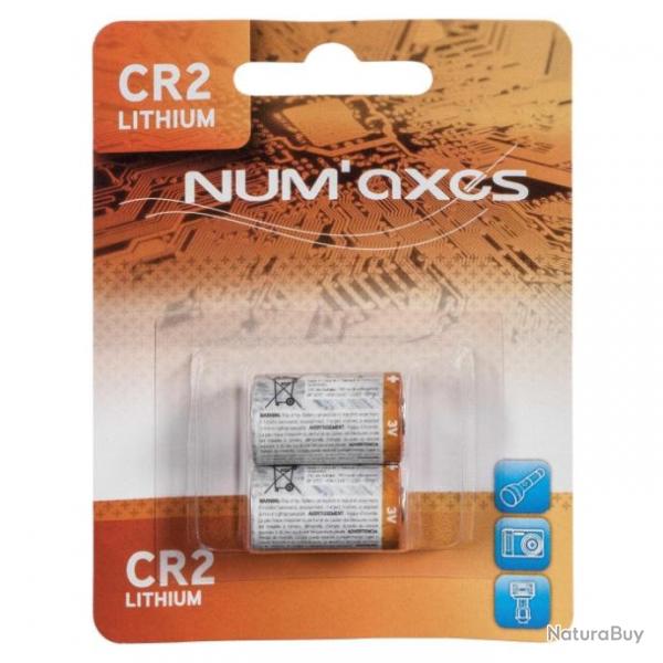 Blister 2 piles Num'Axes - CR2 lithium 3 V (Equival. : CR17355-DLCR2)