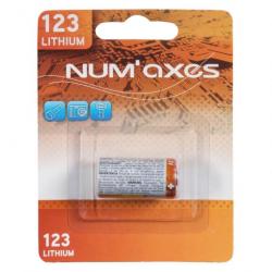 Blister 1 pile Num'Axes - CR123 A lithium 3 V
