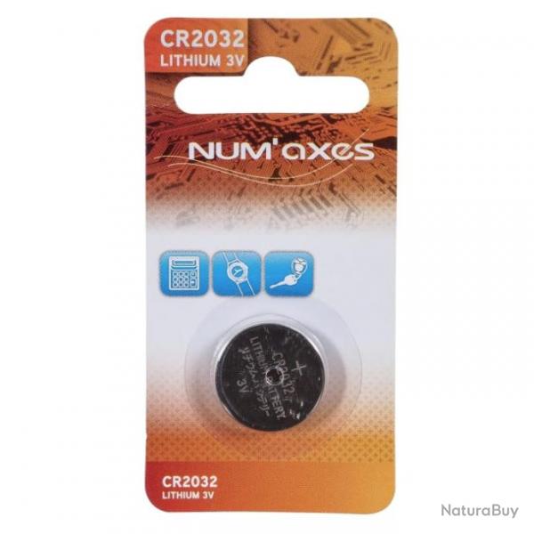 Blister 1 pile Num'Axes - CR2032 lithium 3 V (Equivalence : DL2032)
