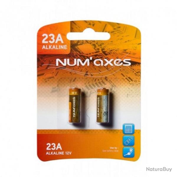 Blister 2 piles Num'Axes - 23A alcalines 12 V