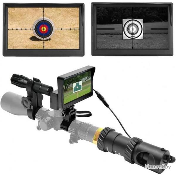 Vision Nocturne Numrique de Pistolet  Air Utilis pour la chasse quip d'une camra HD + Ecran