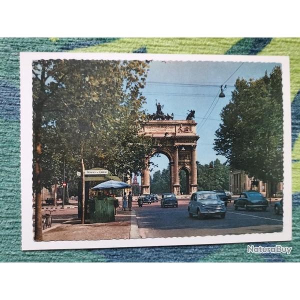 Carte postale Arco della Pace Milano Lancia Fiat