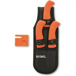 Set Couteaux de Chasse Lame en Acier Inox Manche en Polymére Etui en Nylon SCHP110559207