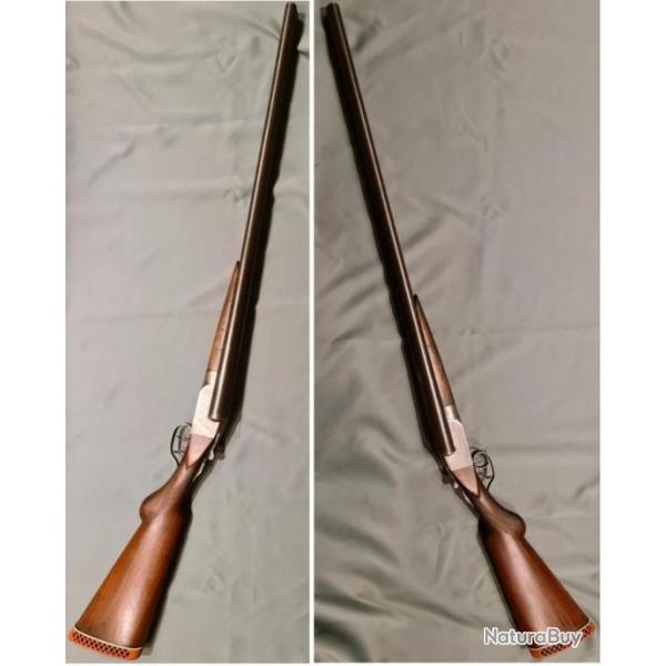 Superbe juxtapos Amricain (USA) Hammerless en 12/70 - Ithaca Gun Co - Modle Flues