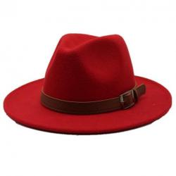 Chapeau Borsalino en feutre rouge