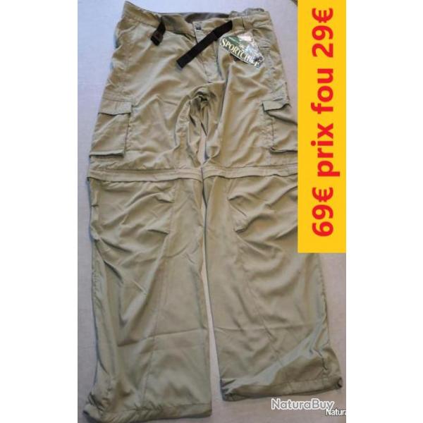 PANTALON  SHORT SPORTCHIEF MIRAGE KAKI CLAIR T 42/44     21654