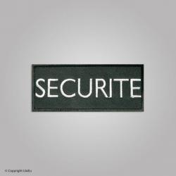 Bandeau noir brodé SECURITE lettres blanches 12 X 5 cm