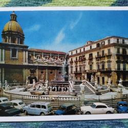 Carte postale Piazza Pretoria Palerme Alfa Romeo Giulia Fiat