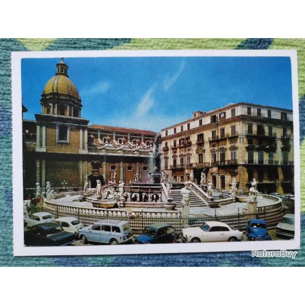 Carte postale Piazza Pretoria Palerme Alfa Romeo Giulia Fiat