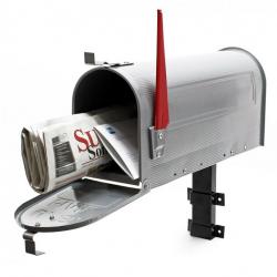 Us mailbox boite aux lettres design américain argent-gris montage au mur poste 16_0000331