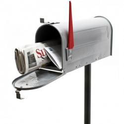 Us mailbox boite aux lettres design américain argenté pied de support courrier 16_0000332