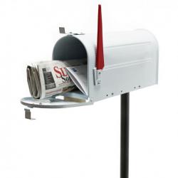 Us mailbox boite aux lettres design américain argent pied de support courrier 16_0000330