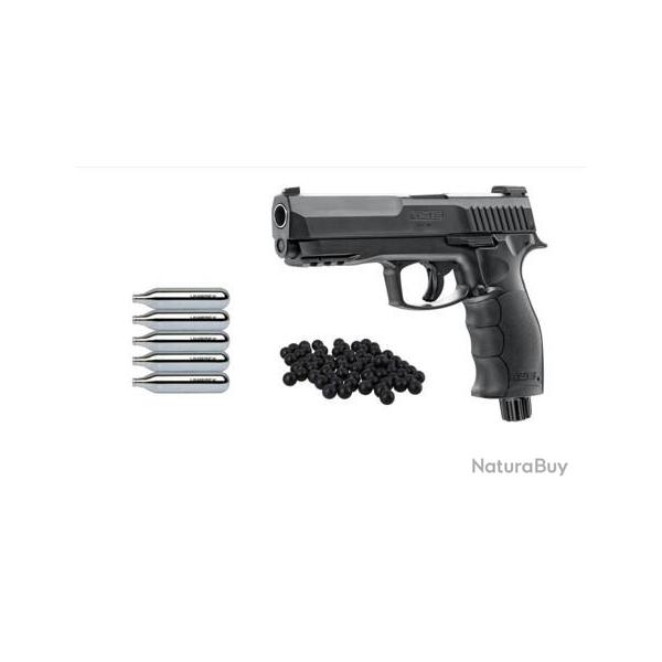Pack Pistolet CO2 Walther Umarex T4E HDP 50 cal.50 + 100 billes caoutchouc + 5 cartouches Co2