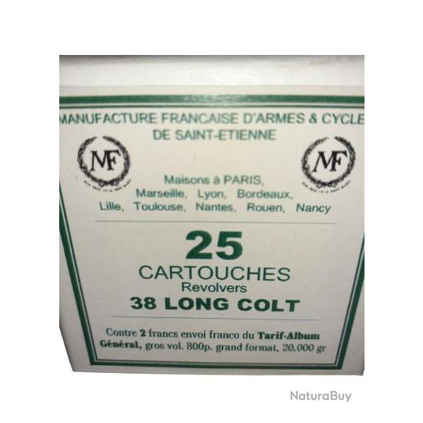 38 LC ou 38 Long Colt: Reproduction boite cartouches (vide) MANUFRANCE 8832868