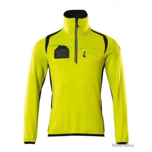 Pull polaire demi-zipp MASCOT ACCELERATE SAFE 19303-316 S Hi-vis jaune/Noir